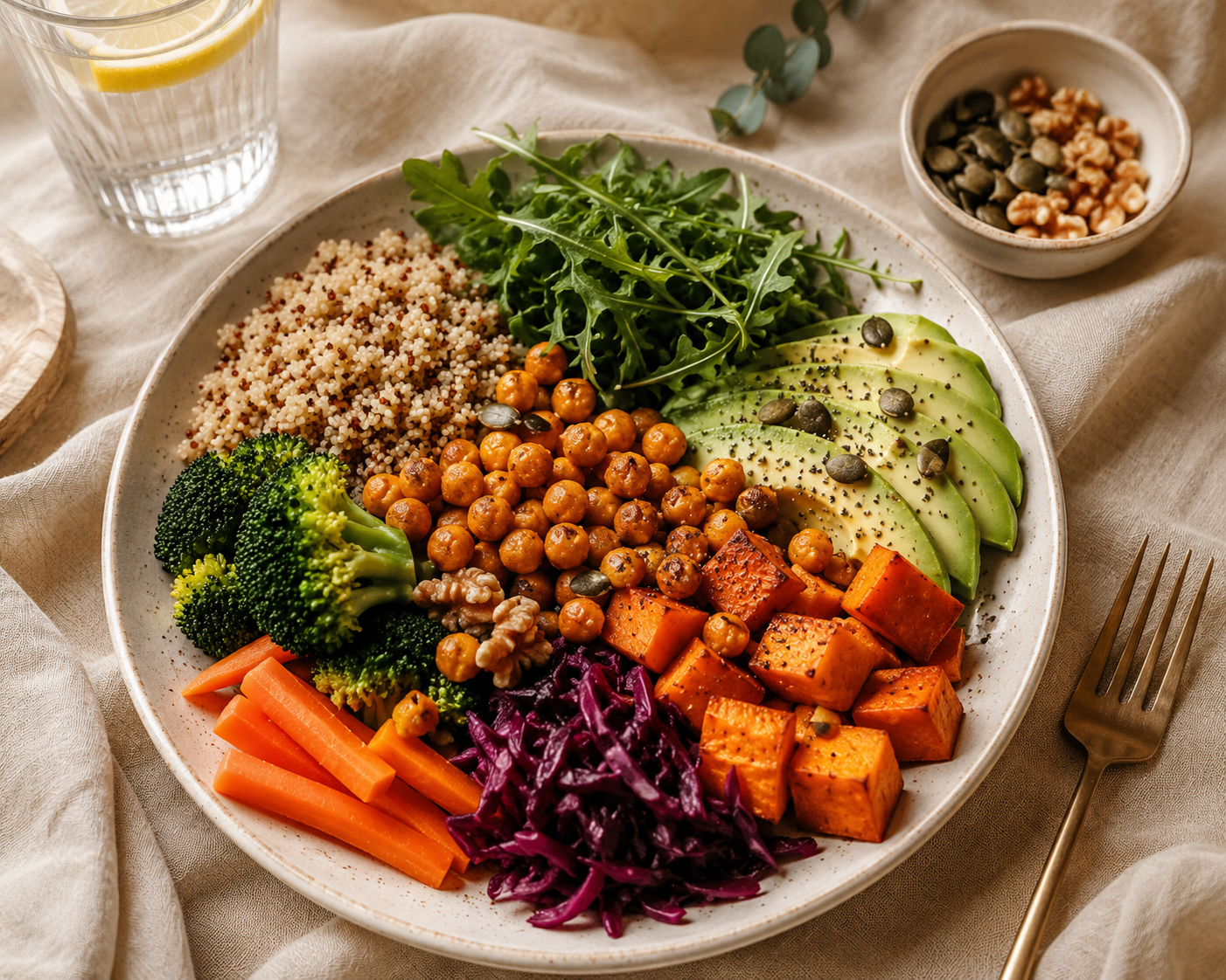 Bol repas équilibré coloré